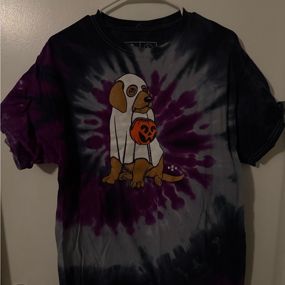 Halloween Multicolor Dog Graphic Tee